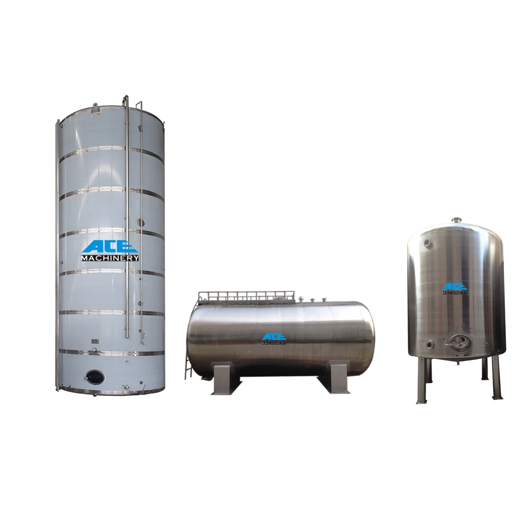 Customized 50L to 100, 000L Vertical /Horizontal Stainless Steel 304 Tank for Food/Dairy Products/Fruit Juice Beverages/Chemical/Biological Liquid Storage Tank