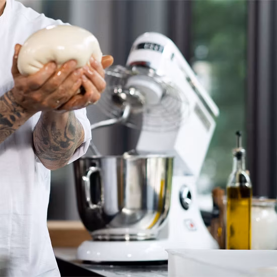 Máquina de panificação elétrica Equipamento de padaria industrial Suporte em espiral para alimentos Planetário Ovo Bolo Assadeira Misturador de massa para cozinha